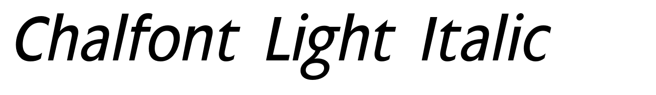Chalfont Light Italic